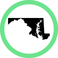 State of Maryland in a green circle