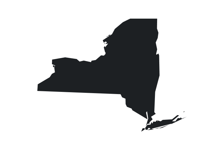 State of New York in black on white background