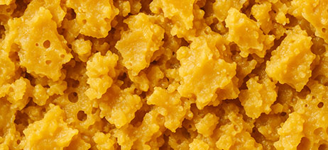 Close up on a pile of cannabis crumble wax