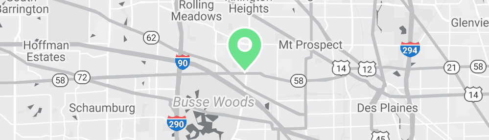 Map showing Verilife Arlington Heights, IL recreational dispensary location