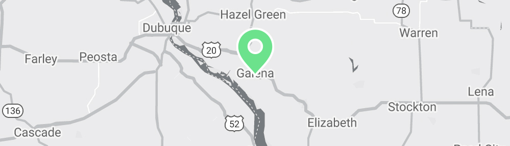 Map showing Verilife Galena, IL recreational dispensary location