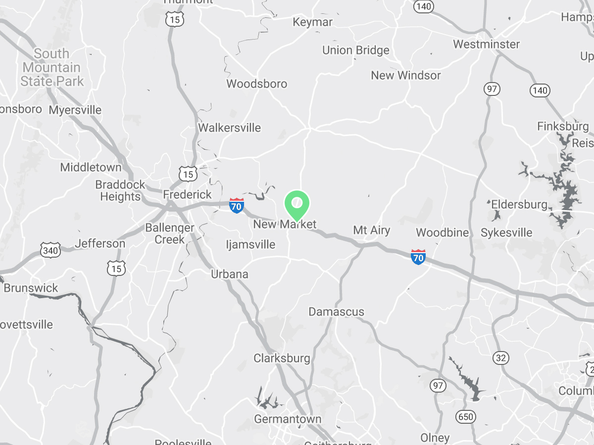 Map showing Verilife New Market, MD medical dispensary location