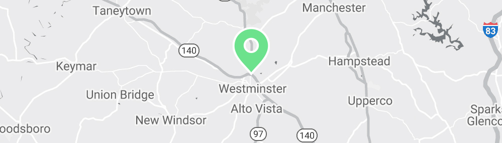 Map showing Verilife Westminster, MD recreational dispensary location