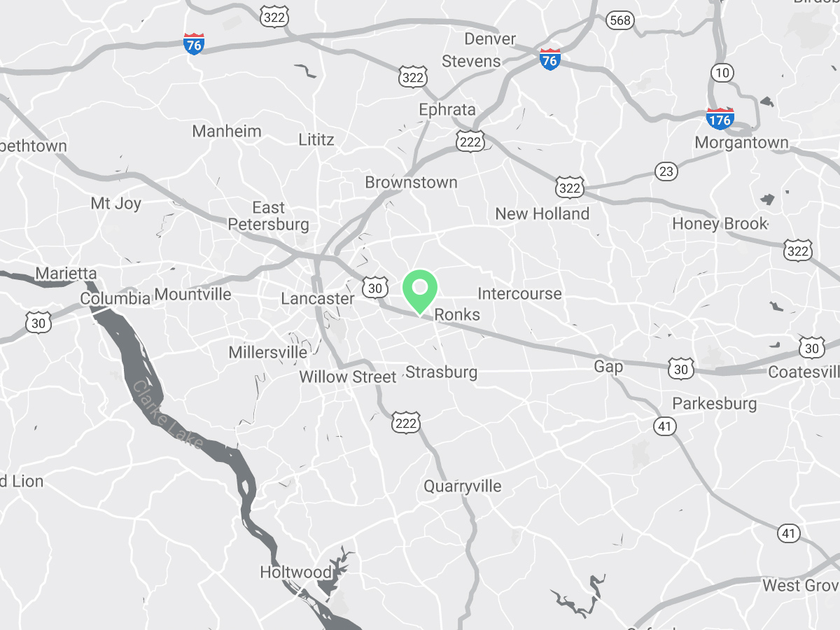 Map showing Verilife Lancaster, PA medical dispensary location