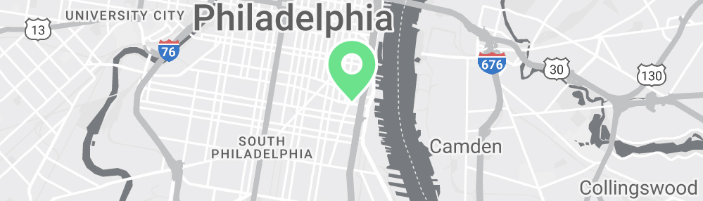 Map showing Verilife South Philadelphia, PA medical dispensary location