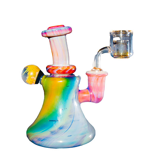 Rainbow colored dab rig