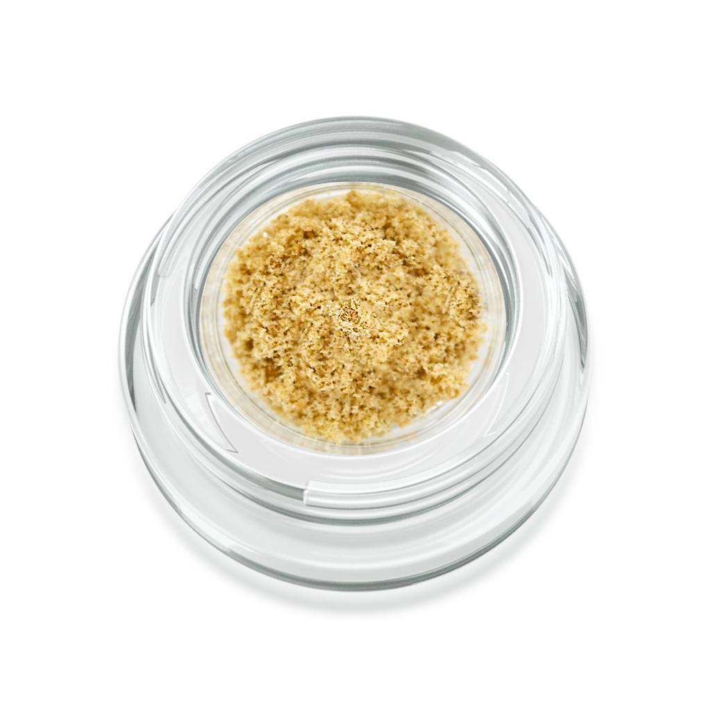 Bubble hash in a clear jar