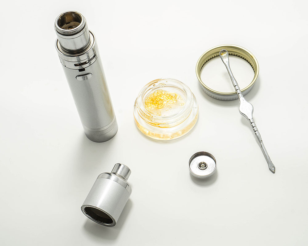 Disassembled dab pen